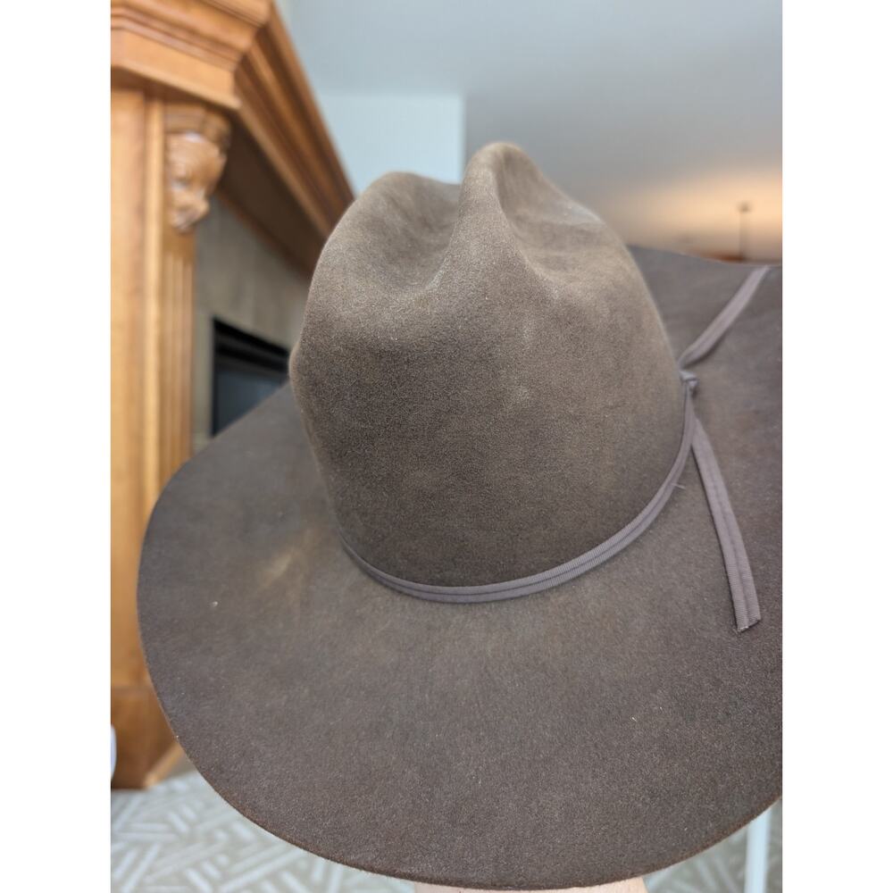 Stetson 4X Beaver Cowboy Hat Size 7 Regular Chocolate Brown Western Felt 4" Brim - Picture 7 of 14